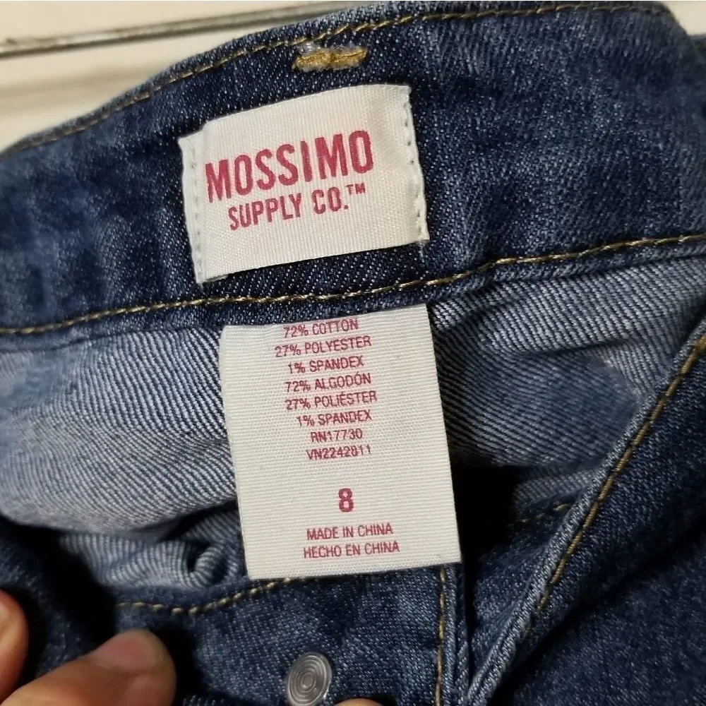 Mossimo Supply co denim skirt button up closure